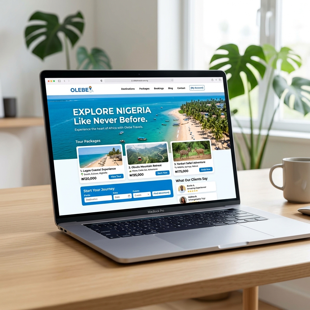Olebe Travels & Tour website